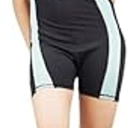 Women's Solid Monokini Swimming Costume, One Piece Swimsuit. (Black/Frosty Green, Size - 2XL)-picture-46