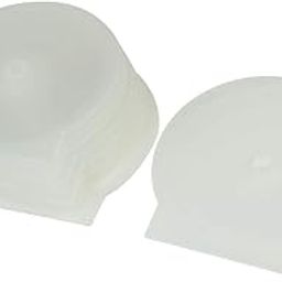 10 Pcs Round Design Cases Plastic Clear White 4.8" Diameter DVD CD Box Holder-13