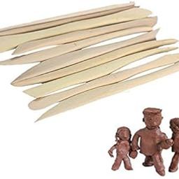 KNAFS 10pcs Wood Wooden MUD Clay Modeling Tools Set Polymer Clay Tools Sculpting DIY Pottery Ceramics Tools Sculpture Sculpt-picture-30