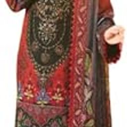 Cotton Divine Collection Present Pakistani Unstitch Printed Lawn Suit Kurta with Pant & Dupatta For Women with Mal Mal Dupatta, 3XS,Multicolor-image-20