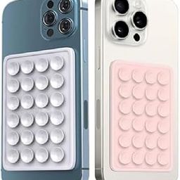 sky haven Versatile Pink & White Silicone Suction Phone Accessory for All Phones. Functions as a Hands-Free Mount, Fidget Toy, and Holder for Various Surfaces.-32