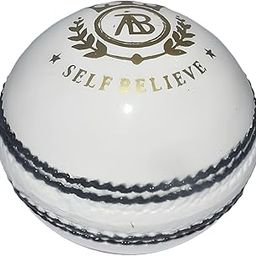 SELF BELIEVE Professional Club White Cricket Leather Ball, Two Peice Water Proof Hand-Sewn-image-72