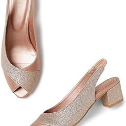 Women's Slip On Shimmer Peep Toes Block Heel Fashion Sandals for Casual, Outdoor, Party and Holidays-17