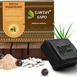 Earthy Sapo Reetha Shampoo Bar for Dry Hair (100g, Pack of 1) | Handmade Ayurvedic Hair Care | Vegan, Chemical-Free, Eco-Friendly | Reetha & Coconut Milk for Nourished Hair-49