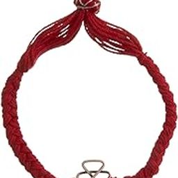 House of Aadyaa Handmade Saraswati Bracelet for Men with Red Thread (Big Motif) | 92.5 Sterling Silver | Traditional Ethnic Jewelry for Men & Women-image-1