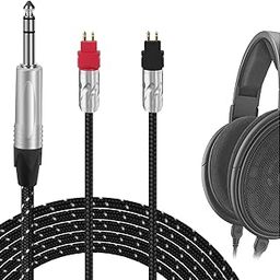GEEKRIA Apollo 6NOCC Upgrade Audio Cable Compatible with Sennheiser HD660S HD650 HD600 Headphones, 6.35mm (1/4'') Replacement Headphones Cord for Hi-Resolution Audiophile, HiFi Headset (8ft/2.5m)-image-46