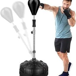 PROFFIX Punching Bag with Stand, Boxing Bag for Teens & Adults - Height Adjustable - Speed Bag Speed Ball for Training, Boxing Equipment, Stress Relief & Fitness (Standing Speed Ball)-image-33