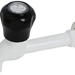 VAYU ABS PVC Long Body Tap Faucet for Bathroom Sink Single Handle Faucet (Black, 12CM)-image-69