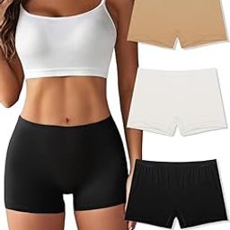 Boyshort Panties Women's Soft Underwear Briefs Invisible Hipster 3 Pack Seamless Boxer Brief Panties S-3XL-image-66