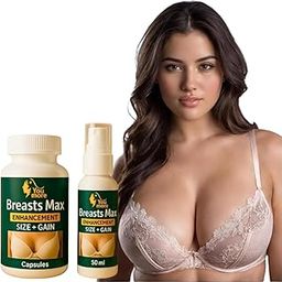 YOUMORE Breasts Max Enhancement Capsules and Spray Set, Natural Size and Gain Formula, 50 ml-image-61