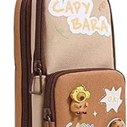 Supreme Deals® Panda Pencil Case 6 Layer with 3 Compartment Cute Aesthetic Pencil Case for Boys & Girls Large Capacity Pencil Pouch for School Kids Cute Stationary Gift Organizer for School (Brown)-image-81
