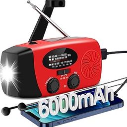 【2023 Newest】 5000mAh Emergency Weather Radio, AM/FM/NOAA Hand Crank Solar Powered Radio with Weather Alert, Emergency Phone Charger, 1W 4 Modes Flashlight, SOS Alarm, Earphone Jack, for Emergency-image-21
