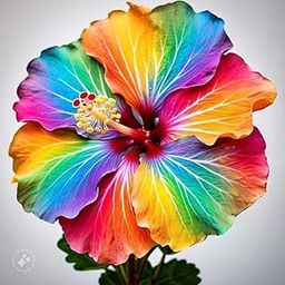 Rainbow Hibiscus Hybrid – Live, Healthy, Fast-Growing Flowering Plant in Black Pot"-image-20