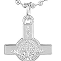 Silver Plated Stainless Steel Jesus on Log Christ Fashionable Christian Jesus Crucifix Cross Religious Chain Pendant Locket Necklace Spiritual Jewellery for Men/Women-image-121