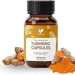 The Good Leaf Turmeric Capsules | Pure & Natural | Supports Inflammation Relief, Joint Health & Immunity | Promotes Skin Glow & Overall Wellness | For Men & Women | 60 Capsules | 500mg each | 100% Natural-114