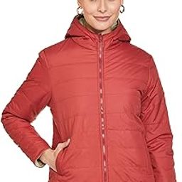 Polyester, Standard Length Women's Reversible Winter Jacket In Dual Tone Stylish, Cozy, And Functional-image-40