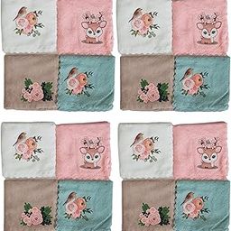 Face Towel Handkerchief Rumal 300GSM Soft and Absorbent Rubber Printed Face Towels for girls Women's, Kids and Newborn Babies Set of 12 Multicolor-image-55