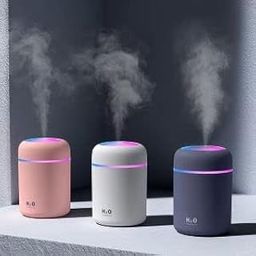 CLEMATIS 300mL Mini Silent Humidifier for Household Car Humidifier Desktop Humidifier with Atmosphere Light Car, Office, Room, Bedroom |Auto Shut-Off, 2 Spray Modes (Multicolor)-picture-27