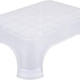 Kuber Industries Bath Stool for Bathroom | Plain Square Stool | Bathroom Stool for Bathing | Plastic Stools for Sitting | P6 | Transparent-image-12