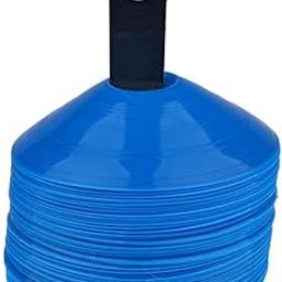 CALANDIS™ 50 Pieces Sport Soccer Mini Disc Cones Football Agility Training Aids Blue | Training Aids | Soccer | Team Sports-image-50