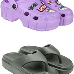 Extra Soft Classic Casual Footwear with Ultra Soft Flexibility Technology Heels for Women's/Girl's Multicolor Combo(2012+6111)()-picture-28