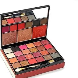 K.Y.L.Plus All-in-One Makeup Kit with Mirror - 24 Eyeshadow Palette with Brush, 3 Eyebrow Powder, 3 Lip Gloss, 2 Applicator, Blush Contour and Highlighter Palette-41