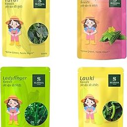 Sudisha Farms Combo Pack of Lauki, Turai, Tinda and Karela Seeds | 15 Each | Grow in Terrace, Balcony & Kitchen Gardens | Natural Seeds for Fresh & Healthy Homegrown Vegetables-image-70