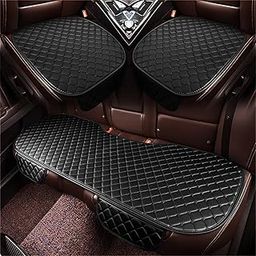 STHIRA® 3Pcs Black PU Leather Car Seat Covers With Anti-Slip Silicone Dot & Storage Pouch, Ultimate Comfort Seat Cover for Car Durability & Protection For Front & Rear Seats, Scratch & Spill Resistant-image-35