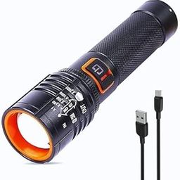 WAYRON Rechargeable Torch Light | Aluminum Body, Telescopic Zoom, Ultra Bright LED Flashlight with Adjustable Focus.-33