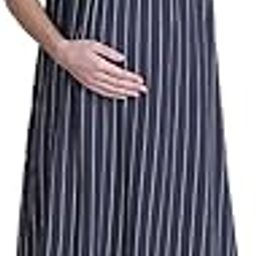 Hosiery Maternity Nighty/Maxi Nighty/Free Size/Feeding/Nursing/Zipper/Tie-Up Belt-27