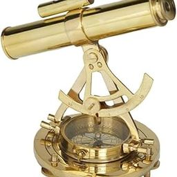 Nautical 6" Brass Telescopic Alidade with Base Compass Surveying Theodolite Marine Home/Office Table Decor,Antique Survey Transit Telescope Instrument,Vintage Decor Gift-image-90