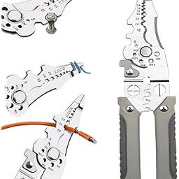 HOMEAPPY All in 1 Multifunction Stainless Steel Wire Stripper/Wire Crimping Tool, Wire Cutter, Wire Crimper, Cable Stripper, Wiring Tools and Multi-Function Hand Tool.-image-116