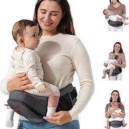 KRLZ Baby Hip Seat Carrier, Adjustable New ErgonomicHip Seat Baby Carrier with Non-Slip Hip Seat Surface, Extended Waistb & Breathable Mesh for Toddlers & Newborns-image-25