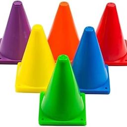 Cabrio 6 inch Plastic Cone Marker Set for Field Marking Equipment Football Training Saucer Cone Cricket Training Agility Cones (Pack of 20)(20)-image-79