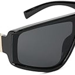 Wrap Around Polarized Sunglasses for Unisex (Black Lens | Black Frame - MG5588)-image-43