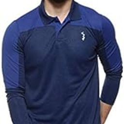 Men's Polyester Regular Fit Solid Polo T Long Sleeve -Shirt-image-30