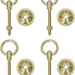Trendy Creation Hub 16 MM Antique Golden Finish Brass Hanging Hooks and Swing Chair Hammock Heavy Duty Hooks for Hanging Set of 4-image-41