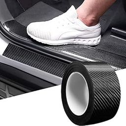 Openja Carbon Fiber Style Waterproof Car Seal Strip Door Edge Cover Guard Anti-Scratch Step Decoration Cover Tape - 2 Inches x 5 Meters | Vinyl-2