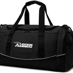 Two Tone Travel Duffle Bag for Men Women with Shoe Compartment Lightweight Waterproof Shoulder Bag with Wet Pockets Carry Luggage Bag (Black)-image-23