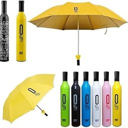 HOMLIFY Bottle Umbrella, UV Protection, Water-Repellent, 11-inch Folded Length, Pink, Compact and Lightweight-16