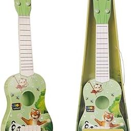 WISHKEY Jungle Theme Guitar 4 Strings Acoustic Music Toys for Kids, Educational Toy Guitar for Beginners, Musical Instrument, Learning Musical Toy, Sound Toys, Green, 6+Years, 17" (Pack of 1)-image-23