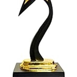 Star Trophy with Gold Metallic Finish || 14 Inches ||Black Wooden Base || Logo Printing, Writings & Customisation Available-image-36