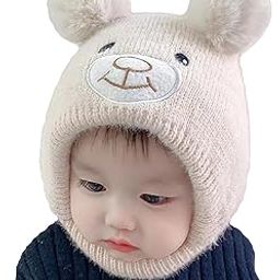 Baby Winter Cap Cute Cartoon Design Knitted Wool Warm Cap with Dome Style Suitable Age 2-5 Years-image-6
