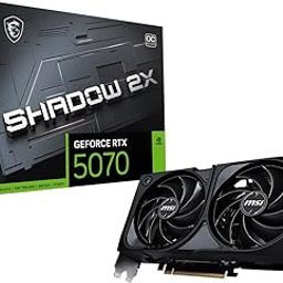 MSI GeForce RTX 5070 12G Shadow 2X OC Graphic Card - NVIDIA GeForce RTX 5070 GPU, 12GB GDDR7 192-bit Memory, 28 Gbps, PCI Express Gen 5 Interface, Upto 2542 MHz, TORX Fan 5.0-0
