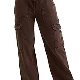 bewakoof Women's 100% Cotton Straight Fit Jeans | Jeans for Woman | Pants for Woman | Classic Denim Pants | Everyday Casual | Utility Streetwear | Lightweight & Flexible | Straight Pants for Women-picture-18