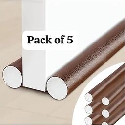 PVC Door Guard (39 Inches, Pack of 5) Gap Filler for Door Bottom Seal Strip - Sound-Proof, Reduce Noise, Energy Saving Door Stopper for Reduce Door Dust, Door Guard for Home(Brown)-image-106