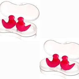 Silicone Earplugs for Swimming Bathing and Sleeping, Professional Reusable Silicone Swim Earplugs for Adult and children Swimmers, Watersports, Shower, Bathing, Scuba diving (Red)-picture-26