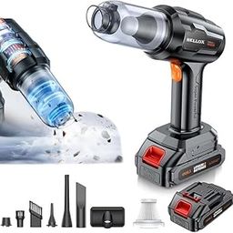 Tadatmay 4 in 1 Cordless Vacuum Cleaner with High Power Suction Handheld Car Vacuum Wireless | 4 in 1 Vacuum with One Batteries Long Endurance, 18.5v/120w Mini Cleaner for Car, Home, Office, Pet-image-66