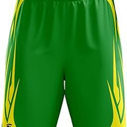 Mens Gym Training Basketball Shorts with Pockets Green Sports Shorts-picture-32