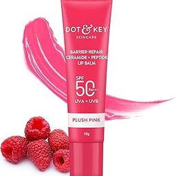 DOT & KEY Ceramide & Peptide Barrier Repair Lip Balm Spf 50, Pa+++ |Plush Pink|Uva/Uvb Lip Protection|Soft Tinted Lip Moisturizer|Prevents Pigmentation|Lip Balm For Women|10Gm, Normal-4